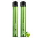 DBL 電子タバコ 使い捨て 持ち運び シーシャ ベイプ 2本入り グリーンアップル 大容量 VAPE 禁煙パイポ 爆煙 水蒸気タバコ 禁煙サポート タール ニ...