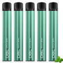 電子タバコ 使い捨て 持ち運び シーシャ ミントアイス 5本入り 7500回吸引可能 VAPE ベイプ 大容量 禁煙パイポ 爆煙 水蒸気タバコ 禁煙サポート ニ...