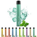 電子タバコ 使い捨て 持ち運び シーシャ ベイプ 1本入り ミントアイス 大容量 VAPE 禁煙パイポ 爆煙 水蒸気タバコ 禁煙サポート ニコチンなし タールな...