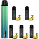 電子タバコ VAPE スターターキット POD x5個 25000回吸引 カートリッジ+本体 使い捨て 使用簡単 メンソール入り 爆煙 禁煙 ベイプ コスパ ニ...