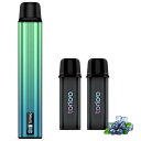 電子タバコ VAPE スターターキット POD x2個 10000回吸引 カートリッジ+本体 使い捨て 使用簡単 メンソール入り 爆煙 禁煙 ベイプ コスパ ニコチン0 タール0 IM4型 TORIDO (ブルーベリー*2+本体緑*1)