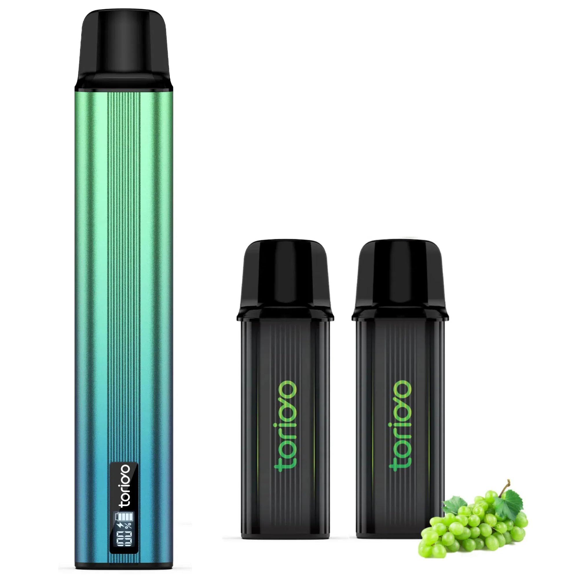 電子タバコ VAPE スターターキット POD x2個 10000回吸引 カートリッジ+本体 使い捨て 使用簡単 メンソール入り 爆煙 禁煙 ベイプ コスパ ニ...