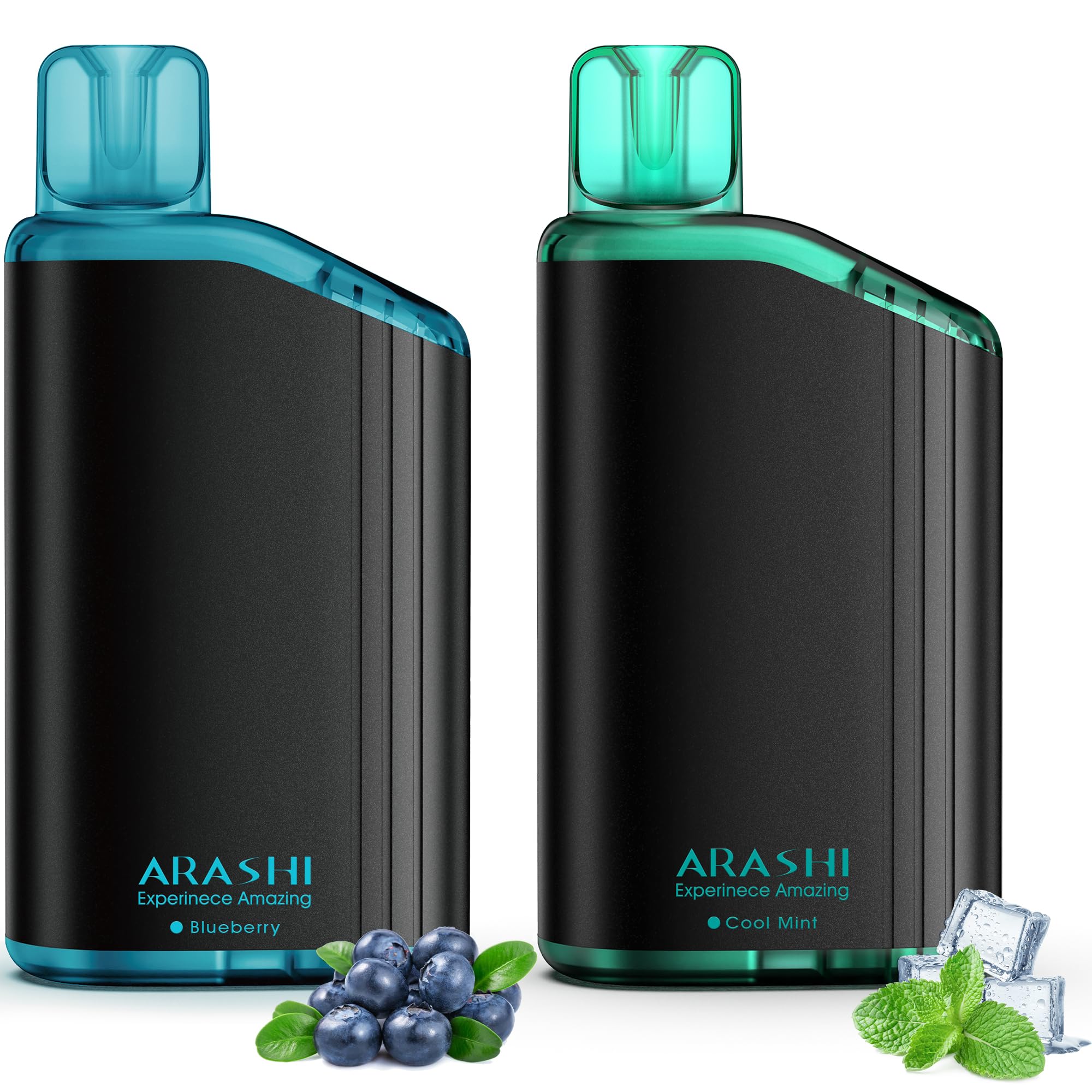 電子タバコ 使い捨て ベイプ メンソール 32,000回吸引可能 禁煙パイポ vape シーシャ 持ち運び 爆煙 水蒸気タバコ ニコチン0 タール0 禁煙グッズ ARASHI ブルーベリー+アイスミント