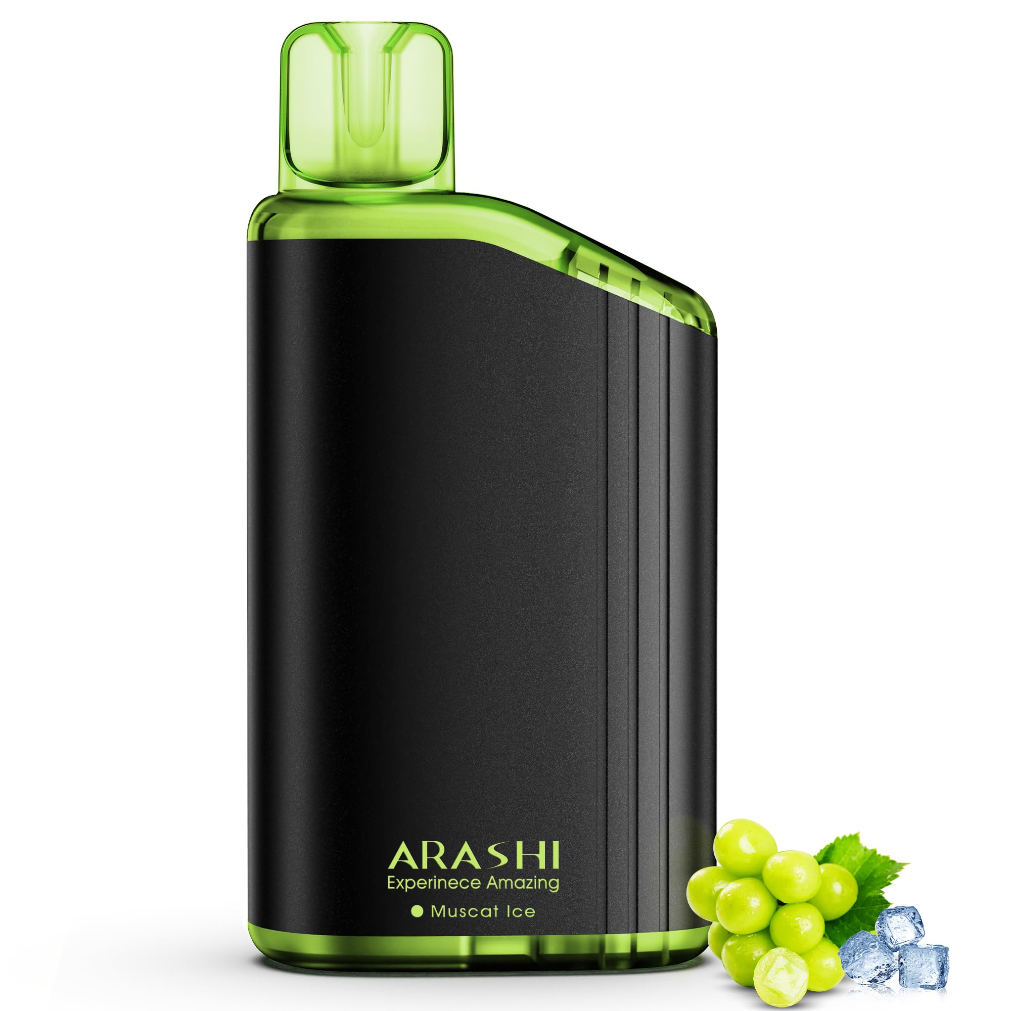 電子タバコ 使い捨て ベイプ メンソール 16,000回吸引可能 禁煙パイポ vape シーシャ 持ち運び 爆煙 水蒸気タバコ ニコチン0 タール0 禁煙グッズ V2型 ARASHI マスカット