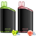 ARASHI 電子タバコ 使い捨て ベイプ メンソール 32,000回吸引可能 禁煙パイポ vape シーシャ 持ち運び 爆煙 水蒸気タバコ ニコチン0 タール0 禁煙グッズ V2型 マスカット+ピーチ