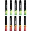 電子タバコ 使い捨て 持ち運び シーシャ VAPE 10本セット大容量 15000回吸引可能 ベイプ 爆煙 水蒸気タバコ 禁煙サポート ニコチンなし タールなし オートスイッチ SKIRA (グリンーアップル*5+ピーチ*5)
