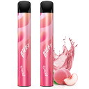 電子タバコ 使い捨て ベイプ 持ち運び シーシャ ピーチ2本 爆煙 3000回吸引可能 大容量 VAPE 水蒸気タバコ 禁煙 ニコチン0 タール0 MEET