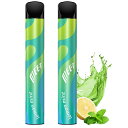電子タバコ 使い捨て ベイプ 持ち運び シーシャ レモンミント2本 爆煙 3000回吸引可能 大容量 VAPE 水蒸気タバコ 禁煙 ニコチン0 タール0 MEE...