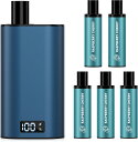 電子タバコ ラズベリー チェリー カートリッジ5個付き シーシャ vape 25000回吸引可能 ポッド交換式 べイプ LEDディスプレイ搭載 爆煙 使い捨てカ...