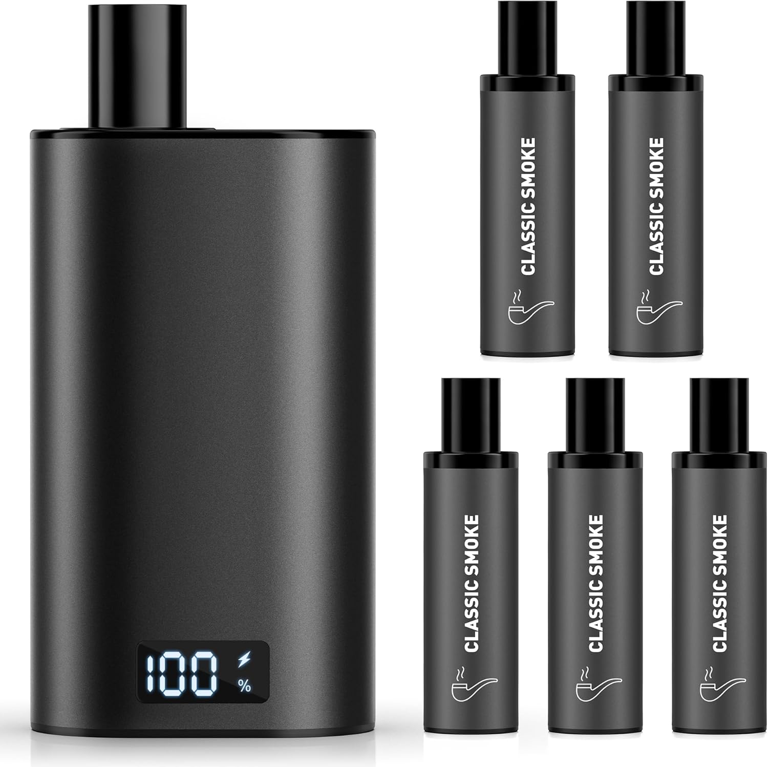 DBL 電子タバコ べイプ ポッド交換式 クラシック スモーク ポッド5個付き 25000回吸引可能 LEDディスプレイ搭載 爆煙 使い捨てカートリッジ 充電可...