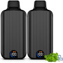 電子タバコ 使い捨て VAPE 36000回吸引 大容量 2個セット タール ニコチン0 爆煙 エアフロー調節可能 LED液晶ディスプレイ搭載 充電可能 キック...