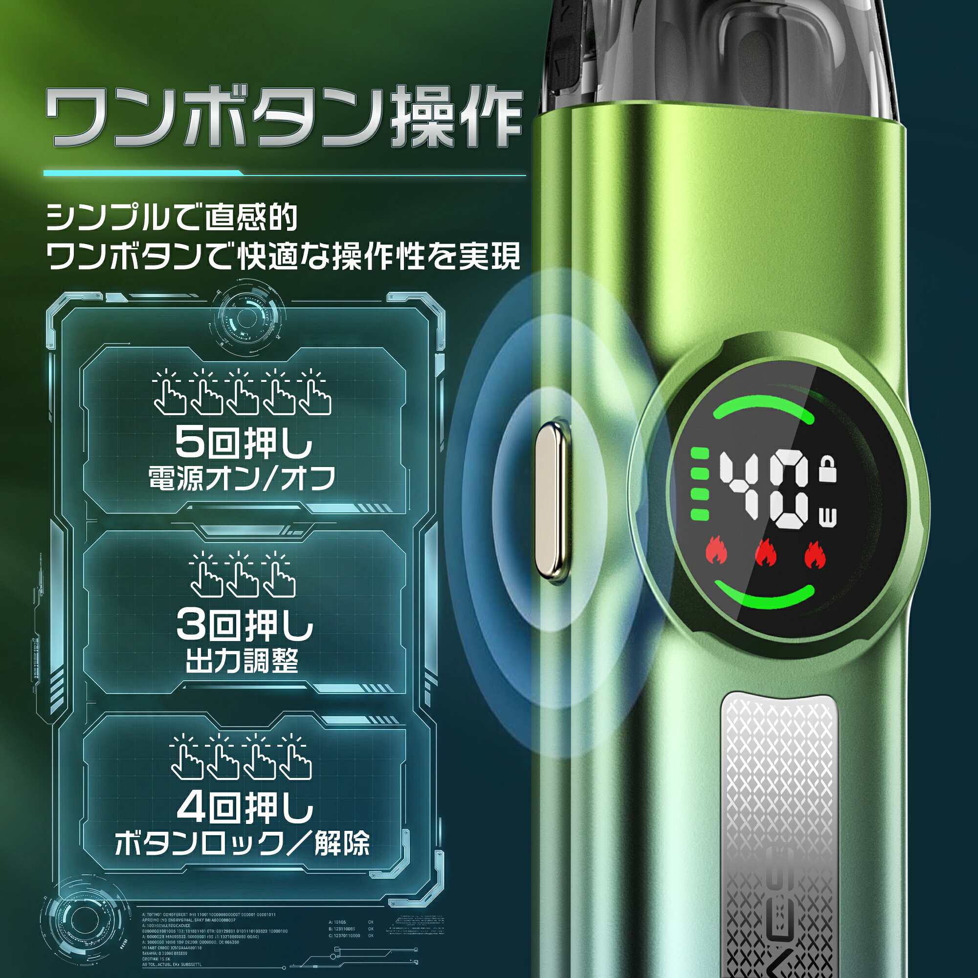 X-Space Vape ShopのX-SPACE 電子タバコ リキッド付き スターターキット POD型 ET5 注入式 大容量 空カートリッジ2個 DTL RDL MTL対応 タール ニコチン0 禁煙サポート 超メンソール ハードミント｜アングル2