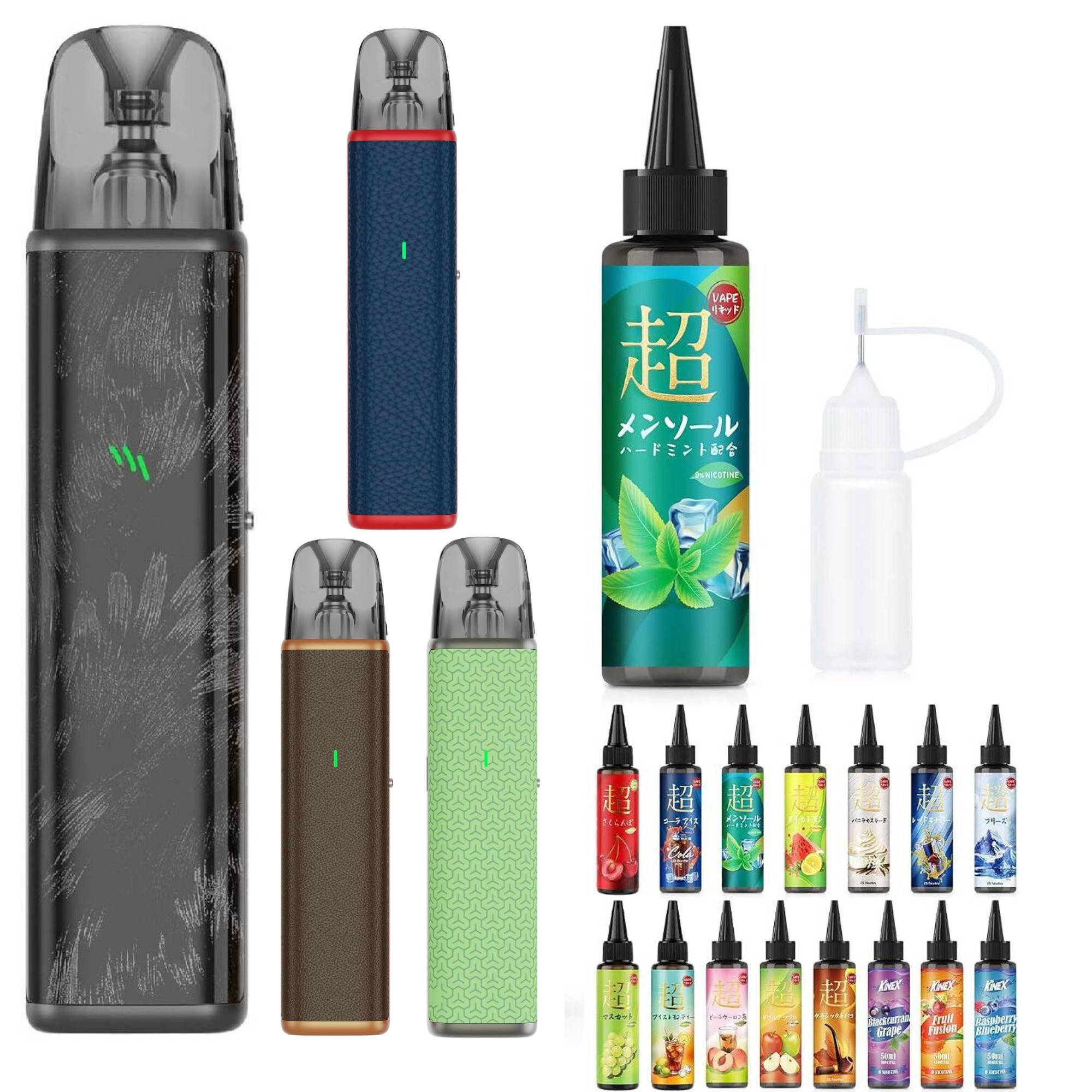 Eleaf（イーリーフ）からデュアルメッシュを採用した高性能PODが登場！ その名も【Eleaf iVeni Air】 爆煙×長寿命 デュアルメッシュPOD電子タバコ 1300mAhバッテリー搭載で持ち運びにも便利。 2つのモード切替で、濃厚な味わいと高いコストパフォーマンスを実現。 吸い心地も自由に調整できる高機能VAPEです。 ぜひお試しください！ なぜ選ばれる？4つの魅力 出力調整＆2モード搭載 ECO・POWERモードをワンタッチ切替。DL・RDL・MTLまで幅広い吸い方に対応。 デュアルコイルで濃厚フレーバー DUOCOREデュアルヒーティング技術で、豊かな味わいとパワフルなミストを実現。 3種類POD対応で自由な吸い心地 0.6Ω・0.8Ω・1.2ΩのPODに対応し、好みに合わせたベイプスタイルを楽しめます。 ※「0.8Ω」のデュアルメッシュPODが付属！別売りオプションで「0.6Ω」と「1.2Ω」も！幅広いセッティングに対応可能！ 大容量バッテリー＆簡単操作 1300mAhバッテリー搭載、USB Type-C急速充電対応。オートパフで快適に使用できます。 【VAPEスターターキット+選べる15風味のリキッド】 1.超メンソール（60ml）、2.超コーラアイス（60ml）、3.超スイカレモン（60ml）、4.超フリーズ（60ml）、5.超レッドエナジー（60ml）、6.超バニラカスタード（60ml）、7.超クラシックタバコ（60ml）、8.超ダブルアップル（60ml）、9.超ピーチウーロン茶（60ml）、10.超さくらんぼ（60ml）、11.超マスカット（60ml）、12.超アイスレモンティー（60ml）、13.カシス・ぶどう（50ml）、14.フルーツフュージョン（50ml）、15.ラズベリー・ブルーベリー（50ml）。ニコチン・タールゼロ、気分に合わせて選べる、極上の一服を！ 商品情報 ブランド：Eleaf タンク容量： 3 ミリリットル 抵抗値： 0.6Ω・0.8Ω・1.2Ω タイプ： POD交換 サイズ： 8 x 2 x 2.7 cm セット内容： ・バッテリー本体*1（4色選択可）+ 0.8ΩのPOD*1+リキッド*1（8種フレーバー選択可）【予備用PODを購入する方はこちら👇】リキッド ⇒ Eleaf iVeni Air に対応するPODカートリッジ 4個入り ・デュアルメッシュPOD搭載×多彩な吸い心地
