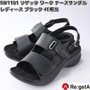 RW-1101 リゲッタワーク ナースサンダル レディース ブラック 4E相当 S〜LL 日本製 RW1101【送料無料(沖縄・離島は除く)】【メーカー直送品】...