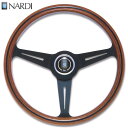 NARDI ナルディ N122 ウッド ブラックスポーク ステアリング 径360mm NARDIホーンボタン ホーリング付【お取り寄せ商品】【ハンドル ステアリング】