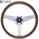 NARDI ナルディ N162 クラシック ウッド シルバースポーク ステアリング 径360mm NARDIホーンボタン ホーリング付【お取り寄せ商品】ウッド ハンドル ステアリング