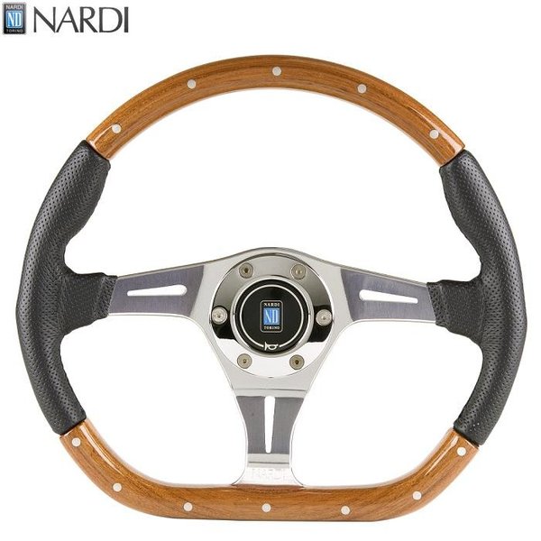 NARDI ナルディ N200　Kallista　カリスタ　ステアリング　径350mm　NARDIホーンボタン・クロームホーンリング・専用ビス付属【お取り寄せ商品】【ハンドル ステアリング】