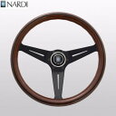 NARDI ナルディ N771 ウッド ブラックスポーク ディープコーン ステアリング 径350mm NARDIホーンボタン付 オフセット80mm【お取り寄せ商品】【ハンドル ステアリング】