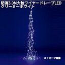 フローレックス KT-3733 防滴3.0M 大粒ワイヤー ドレープ LEDライト クリーミーホワイト 防滴仕様 KT3733【送料無料(沖縄・離島を除く)】【メーカー直送品】【同梱/代引不可】【クリスマス・イルミネーション・店舗装飾】