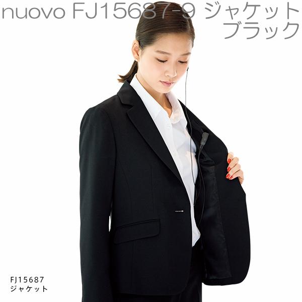 FOLK フォーク　FJ15687-9　ジャケット　レディース　ブラック【お取り寄せ製品】【女性用　事務服　営業　受付嬢　リクルート　スーツ】