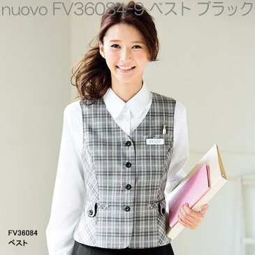 FOLK フォーク　FV36084-9　ベスト　レディース　ブラック【お取り寄せ製品】【女性用　事務服　営業　受付嬢　リクルート　スーツ　制服】