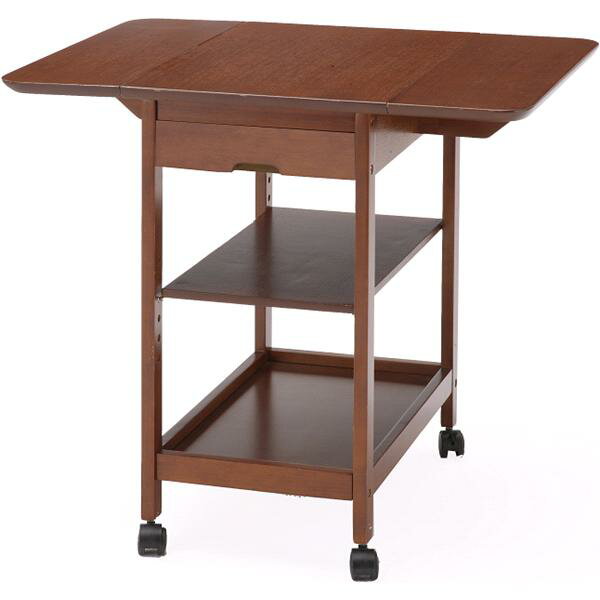 フクダクラフト BFW-850 DB 両バタフライワゴン ダークブラウン【送料無料(北海道・沖縄・離島を除く)】【組立品】【メーカー直送】【同梱/代引不可】センターテーブル キッチン カウンター カウンター収納 キッチンワゴン [3]