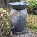 【送料無料】信楽焼 屋外用水琴窟 琴音 yagai-100(青古信楽)【メーカー直送】【代引き/同梱不可】【伝統工芸品紫香楽焼】