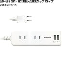 カシムラ NTI-175 国内・海外兼用 4口電源タップ Aタイプ 2USB 2.1A 1m TI-175 NTI175【お取り寄せ】変換器 変換 海外 プラグ コンセント(3)