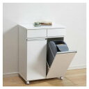 【送料無料(北海道・沖縄・離島を除く)】クロシオ 23703 ダイニングダストボックス2D ホワイト【完成品】【メーカー直送】【同梱/代引不可】【ダストボックス ゴミ箱 ゴミ入れ】