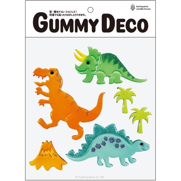 カメヤマ　Gummy Deco グミデコ　バッグS　キョウリュウ　PE0701014【ゆうパケット発送　全国送料無料】【お取り寄せ商品】【同梱／代引不可】ウインドウ　デコレーション　シール　ステッカー