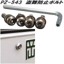槌屋ヤック PZ-543 盗難防止ボルト 2 PZ543【ネコポス対応品】【お取り寄せ商品】【ナンバー ボルト プレートカバー NOプレート カバー フレーム】