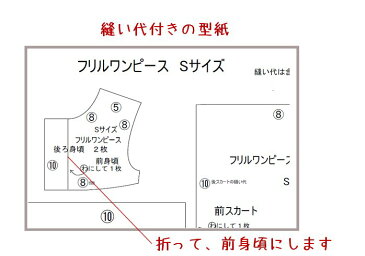 アニメータードールサイズ　型紙　フリルワンピース　お人形　服の作り方　型紙　アニメーターコレクションドール　けーことん