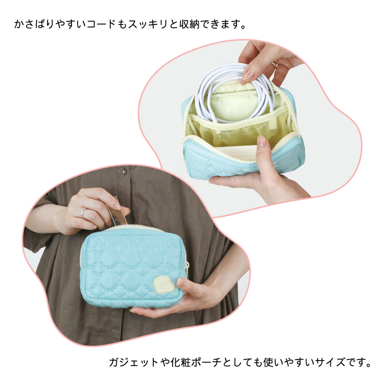 ＼お買い物マラソン全品P5倍／【メール便可】goomoo マルチポーチ化粧ポーチ ガジェットポーチ 持ち歩き 収納ポーチ オフィス ガジェット収納ケース 小物 ケーブルポーチ ガジェットケース かわいい 在宅勤務 テレワーク グームー トラベル 旅行 高波クリエイト goomoo kcplace-10003349 【公式】高波クリエイト KCplace サンプル画像3