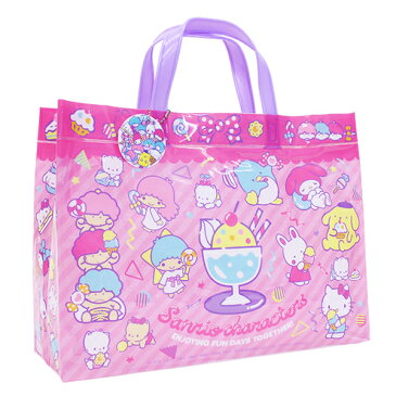 サンリオキャラクターズ ビーチバッグ マチアリ プールバッグ 角型 ビニールバッグ キッズ 女の子 サンリオ sanrio ピンク ゆめかわ