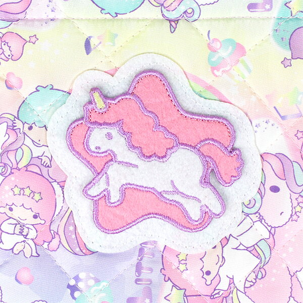 【刺繍可】新柄！ リトルツインスターズ キキララ キルトレッスンバッグ大 安全なお名前ワッペン付き！マチ付き大容量のキルティングレッスンバッグ 入園入学 通園通学 通園バッグ 通学バッグ キルト キッズ 女の子 kiki&lala サンリオ sanrio ピンク ゆめかわ 名入れ