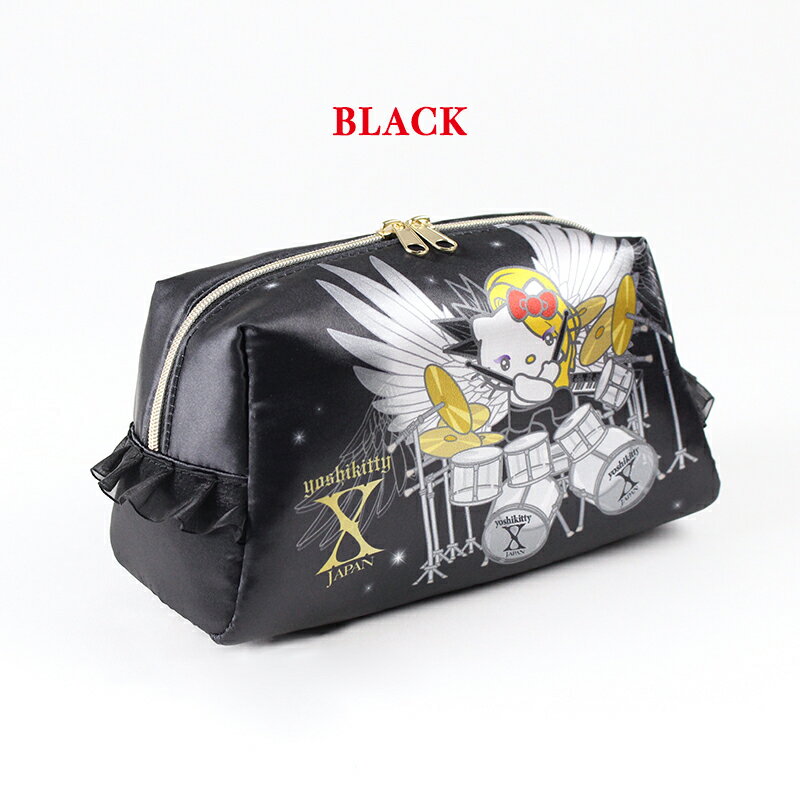 再入荷 yoshikitty 化粧ポーチコスメポーチ メイクポーチ ペンポーチ ペンケース 小物入れ ヨシキティ X JAPAN サンリオ sanrio ハローキティ YOSHIKI