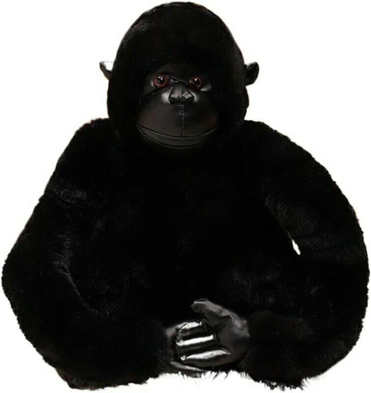 ぬいぐるみ ゴリラ 動物 猿 癒される抱き枕 可愛い 肌触り良い 大きい ベッドサイド 背あて ブラック 抱きまくら 添い寝 贈り物 おもちゃ お祝い ねむねむ 写真小道具 30cm お年寄りへ クリ