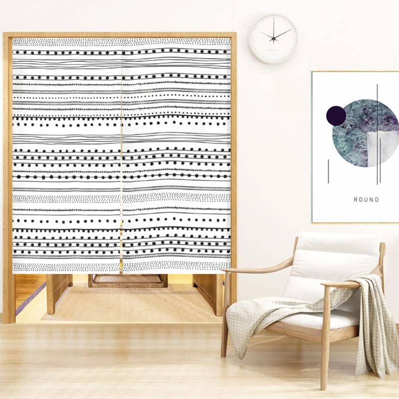 ロングのれん 85x90A 部族の装飾 ネイティブ柄 フリンジ ロングサイズ 突っ張り棒なし 民族 インドパタ..