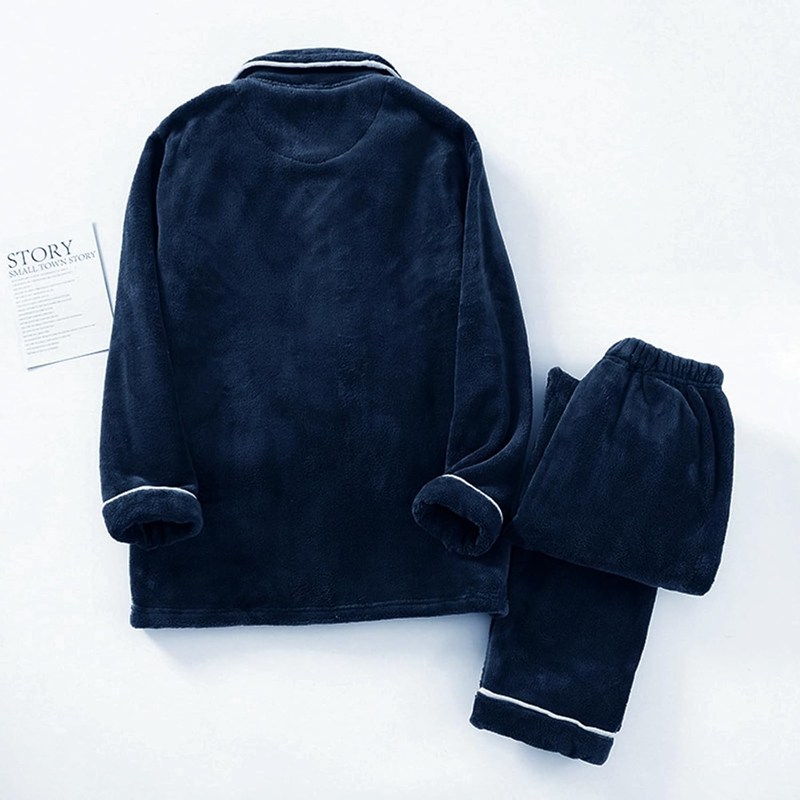 パジャマ メンズ 冬 大きいサイズ 前開き ルームウェア もこもこ 裏起毛 上下セット 肉厚 長袖 ヘンリーネック フランネル 保温 防寒 暖かい 部屋着 バレンタインデー プレゼント 秋冬 ゆった