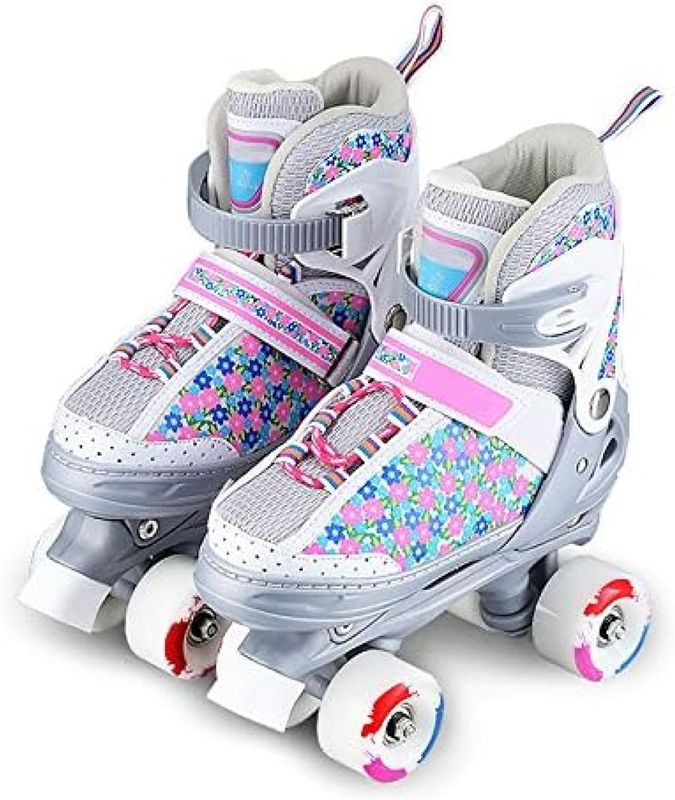 ローラースケート トレーニング複列 女の子 調整可能サイズシューズ ローラーブレード 子供 大人 子供 ..