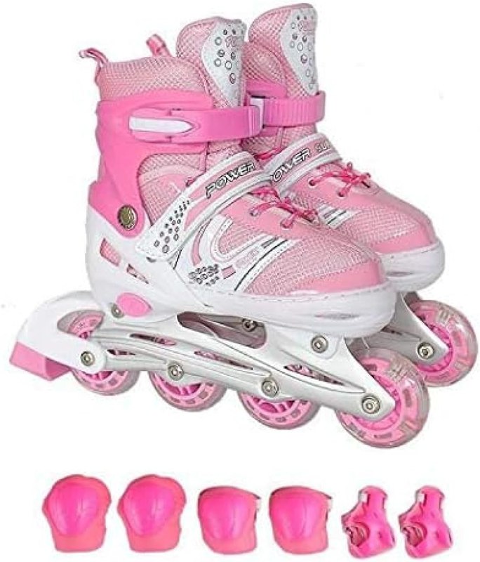 ローラーシューズ インラインスケート ローラースケート 女の子 男の子 男女問わず ピンク ブルー 2色 ..