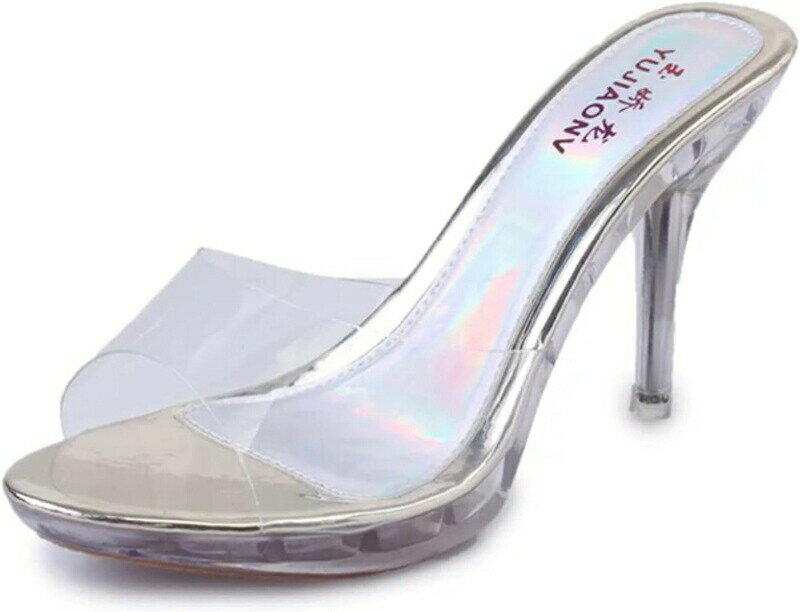 9cm ヒール サンダル キャバ サンダル クリア クリア ヒール sandals 厚底 キャバ パーティー イベント 白 ホワイト シルバー ゴールド ストーム付き ピンヒール オープントゥ ミュー