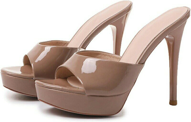 ハイヒール サンダル 大きいサイズ 履きやすい レディース オープントゥ 12CM ピンヒール ミュール つっかけ 疲れにくい サボ サンダル 美脚 滑り止め 楽ちん おしゃれ スリッパ 宴会 パーテ