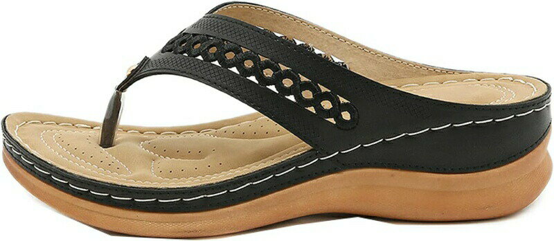 ボヘミアン サンダル 透かし彫り トングサンダル レディース 5cm ウェッジヒール 大きいサイズ おしゃ..