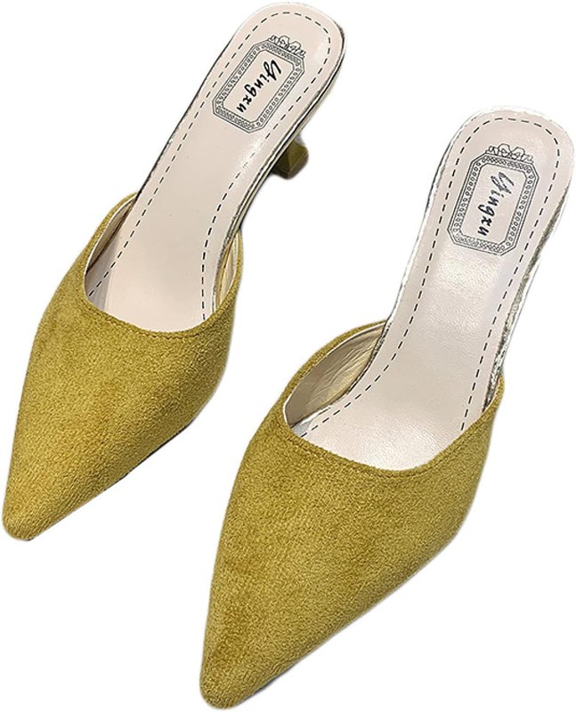 ハイヒール ミュール サンダル 黒 レディース 靴 スエード 美脚 ポインテッドトゥ ピンヒール 6cm 大きいサイズ 小さいサイズ パンプス 痛くない 歩きやすい 疲れない 履きやすい カジュアル