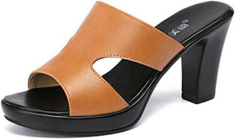 サボサンダル レディース オープントゥ サボ チャンキーヒール 太ヒール ミュールサンダル 春サンダル ミュール ハイヒール シンプル サンダル カジュアルシュ...