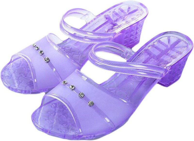 ストラップ ミュール サンダル 透明 PVC 太ヒール つっかけ サンダル クリア サンダル レディース 通気性 ビーチサンダル 2way 防臭 母の日 敬老の日 日常 ローヒール チャンキーヒール