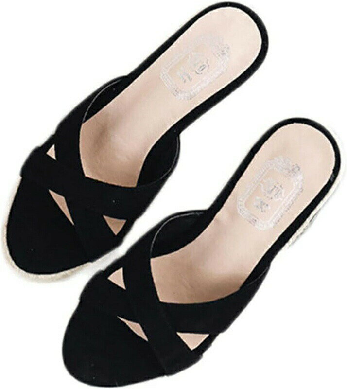 サボサンダル レディース 厚底サンダル クロスベルト 黒 ウェッジソール 9cmヒール ウェッジヒール 履きやすい 歩きやすい 疲れない 婦人靴 ブラック ウエッジソール トレンド オフィスサンダル