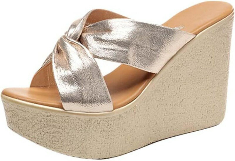 ウェッジソール サンダル ミュール レディース 厚底 大きいサイズ 歩きやすい ウェッジ ヒール 夏 サンダル ミュール ウエッジソール ウェッジサンダル ハイヒール 脚長効果 美脚 おしゃれ 厚底サ(4)