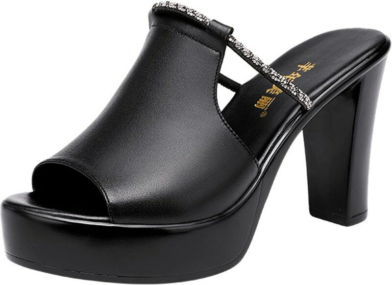 チャンキーヒール サンダル 厚底 レディース ストラップ ミュール 10cmヒール ハイヒール 歩きやすい 太ヒール 大きいサイズ 疲れない 厚底サンダル 旅行 夏 ミュールサンダル パーティーシュー